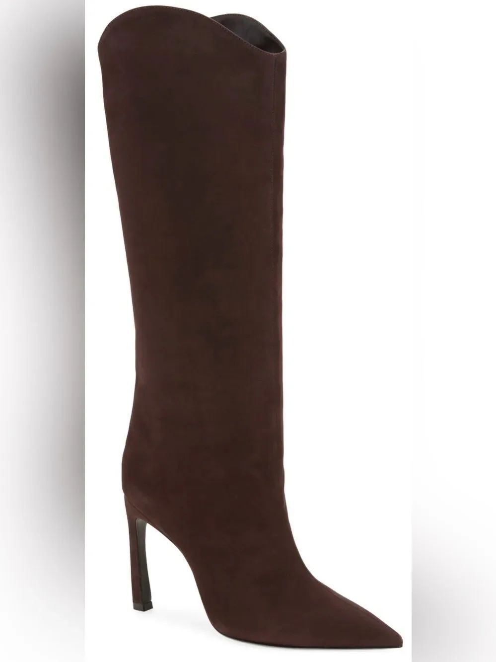 NIB SCHUTZ Maryana Sculpt Stiletto Boot in Chocolate Brown Size 11